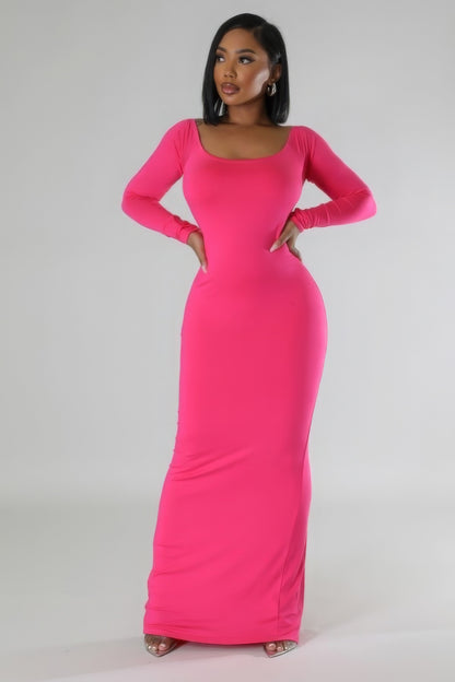 Long Sleeves Stretch Dress