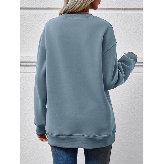 MERRY CHRISTMAS Round Neck Long Sleeve Sweatshirt