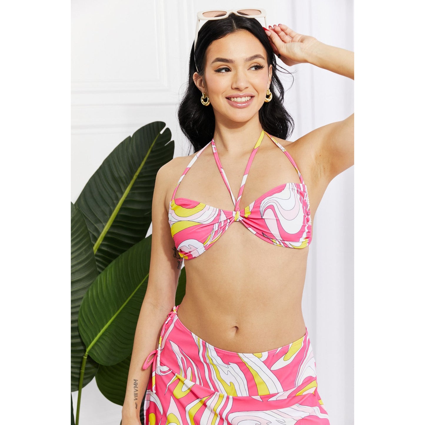 MARINA WEST  Swim Disco Dive Bandeau Bikini and Skirt Set