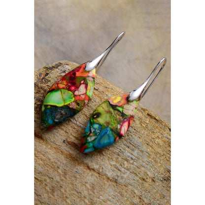 Handmade Natural Stone Dangle Earrings