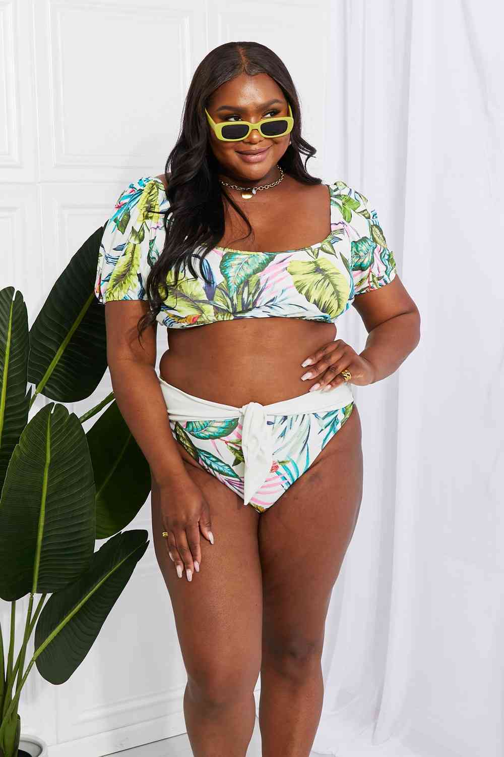 MARINA WEST SWIM  Vacay Ready Puff Sleeve Bikini in Floral