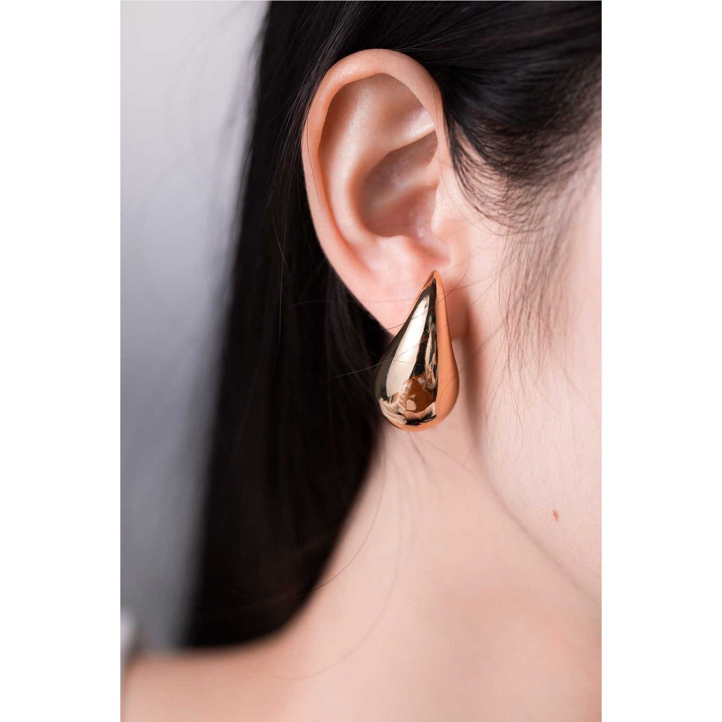 Big Size Water Drop Brass Earrings