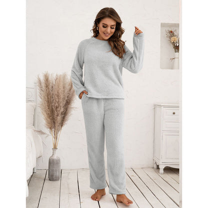 Teddy Long Sleeve Top and Pants Lounge Set