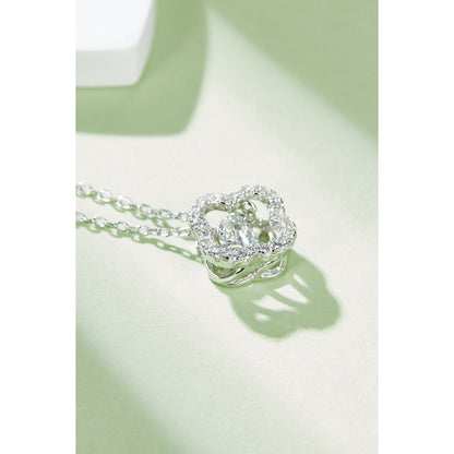 Moissanite Four Leaf Clover Pendant Necklace