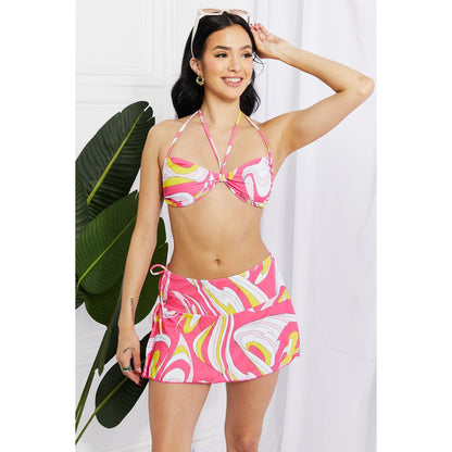 MARINA WEST  Swim Disco Dive Bandeau Bikini and Skirt Set