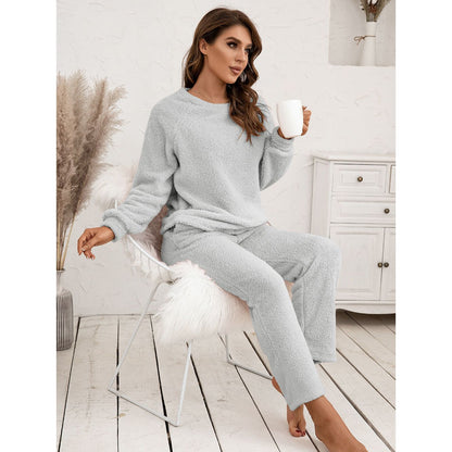 Teddy Long Sleeve Top and Pants Lounge Set